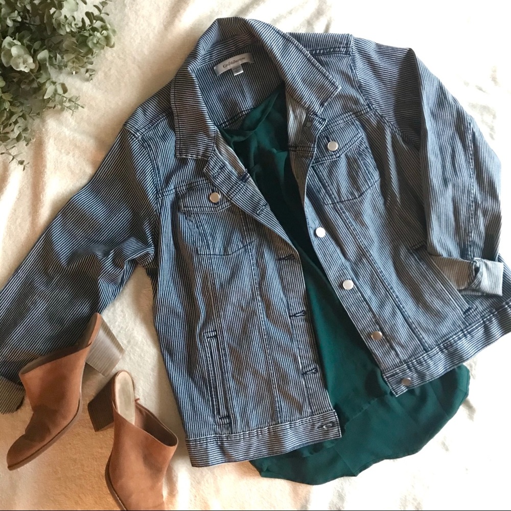 Classic Striped Denim Jacket